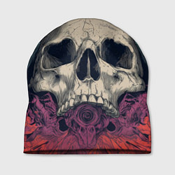 Шапка Металл арт - хардкор - череп, цвет: 3D-принт