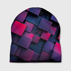 Шапка Неоновые квадраты, цвет: 3D-принт