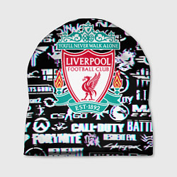 Шапка Логотипы игр Ливерпуль глитч, цвет: 3D-принт