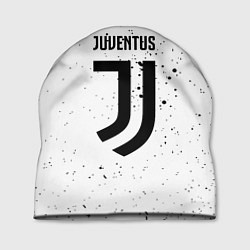 Шапка Juventus черные краски всплеск, цвет: 3D-принт