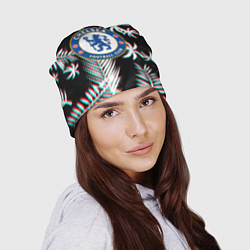 Шапка Chelsea тропики глитч текстура, цвет: 3D-принт — фото 2