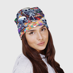 Шапка Смеющиеся прикольные скелетики - нейроарт, цвет: 3D-принт — фото 2