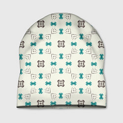 Шапка Узорчатый паттерн в квадратных ячейках, цвет: 3D-принт