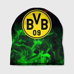 Шапка Borussia красно зеленый огонь, цвет: 3D-принт