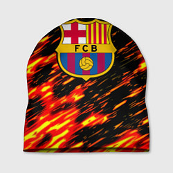 Шапка Barcelona штрихи огненные, цвет: 3D-принт