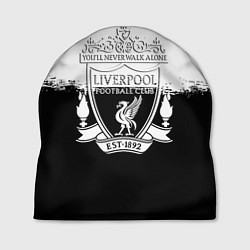 Шапка Liverpool краски черно белые, цвет: 3D-принт