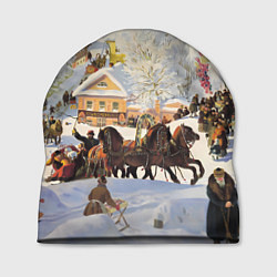 Шапка Русская тройка зимой - картина Масленица Кустодиев