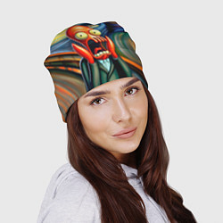 Шапка Зойдберг кричит на картине Эдварда Мунка - мем, цвет: 3D-принт — фото 2