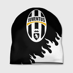 Шапка Juventus белый огонь текстура, цвет: 3D-принт
