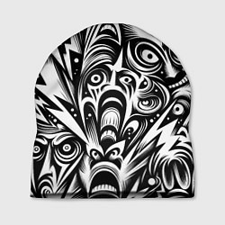 Шапка Lightnings and faces - ai art fantasy, цвет: 3D-принт