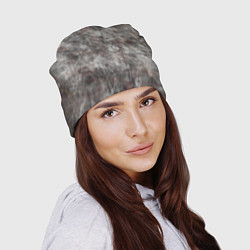 Шапка Абстракция - gray stone, цвет: 3D-принт — фото 2