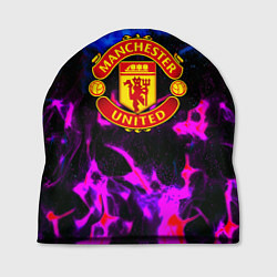 Шапка Манчестер Юнайтед огонь неон