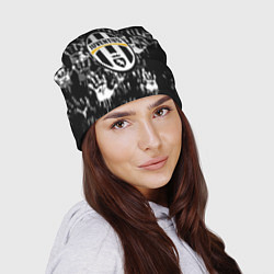Шапка Ювентус текстура руки краски, цвет: 3D-принт — фото 2