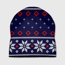 Шапка Вязаный новогодний узор