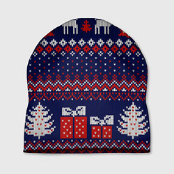 Шапка Новогодний вязаный паттерн