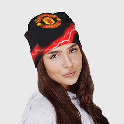 Шапка Манчестер Юнайтед шторм молнии, цвет: 3D-принт — фото 2