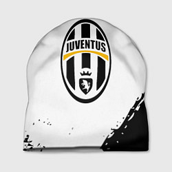 Шапка Ювентус краски черно белые всплеск