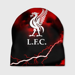 Шапка Ливерпуль шторм молнии красный