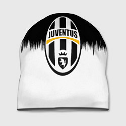 Шапка Juventus черно белые краски текстура