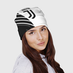 Шапка Ювентус полосы геометрия текстура, цвет: 3D-принт — фото 2