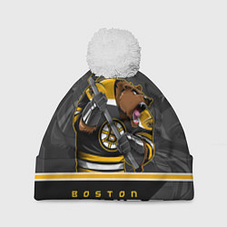 Шапка с помпоном Boston Bruins, цвет: 3D-белый
