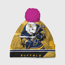 Шапка с помпоном Buffalo Sabres, цвет: 3D-малиновый