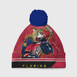 Шапка c помпоном Florida Panthers