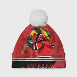 Шапка с помпоном Chicago Blackhawks, цвет: 3D-белый