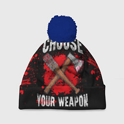 Шапка с помпоном Choose Your Weapon, цвет: 3D-тёмно-синий