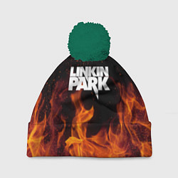Шапка с помпоном Linkin Park: Hell Flame, цвет: 3D-зеленый