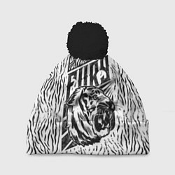 Шапка с помпоном Fury Tiger, цвет: 3D-черный