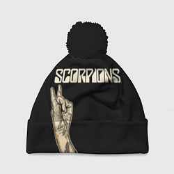 Шапка с помпоном Scorpions Rock, цвет: 3D-черный
