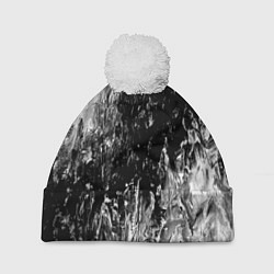 Шапка с помпоном GRAY&BLACK, цвет: 3D-белый