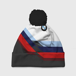 Шапка с помпоном BMW M SPORT, цвет: 3D-черный