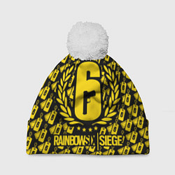 Шапка с помпоном Rainbow Six: Champion Yellow, цвет: 3D-белый