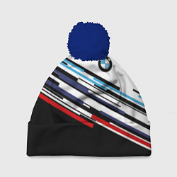 Шапка с помпоном BMW BRAND COLOR БМВ, цвет: 3D-тёмно-синий