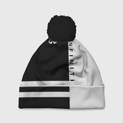 Шапка с помпоном Infiniti: B&W Lines, цвет: 3D-черный