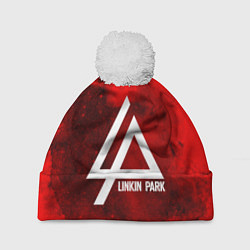 Шапка с помпоном Linkin Park: Red Wave, цвет: 3D-белый
