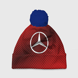 Шапка с помпоном Mercedes: Red Carbon, цвет: 3D-тёмно-синий
