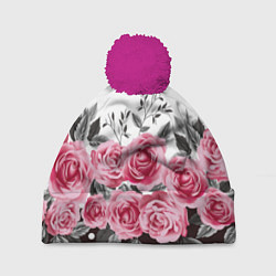 Шапка с помпоном Roses Trend, цвет: 3D-малиновый