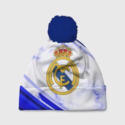 Шапка с помпоном Real Madrid, цвет: 3D-тёмно-синий