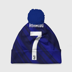 Шапка с помпоном Ronaldo 7: Blue Sport, цвет: 3D-тёмно-синий