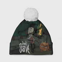 Шапка с помпоном Don't Starve: Night Forrest, цвет: 3D-белый