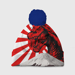 Шапка с помпоном Japanese Godzilla, цвет: 3D-тёмно-синий
