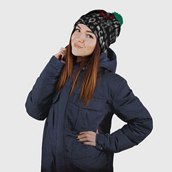 Шапка с помпоном E=mc2: Black Style, цвет: 3D-зеленый — фото 2