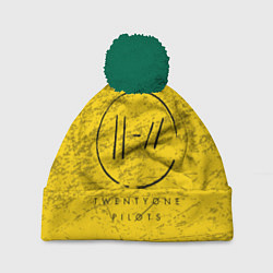 Шапка с помпоном 21 Pilots: Yellow Grunge, цвет: 3D-зеленый