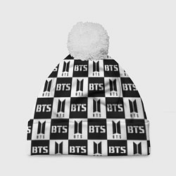 Шапка c помпоном BTS B&W