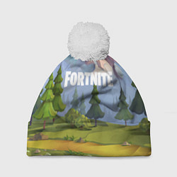 Шапка с помпоном Fortnite: Forest View, цвет: 3D-белый