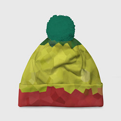 Шапка с помпоном Эфиопия, цвет: 3D-зеленый