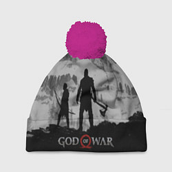 Шапка с помпоном God of War: Grey Day, цвет: 3D-малиновый